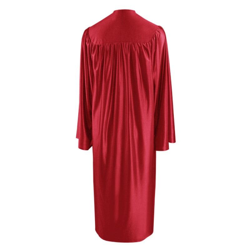 Shiny Red Bachelors Cap & Gown - Graduation Gown and Cap