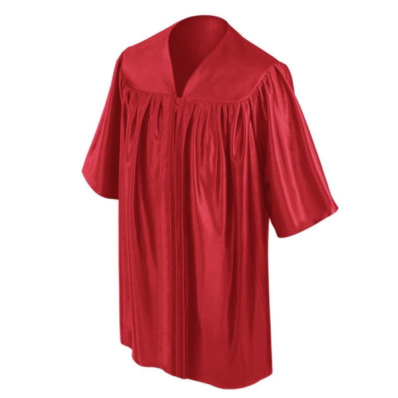 Shiny Red Kindergarten/Preschool Gown - Graduation Gown and Cap