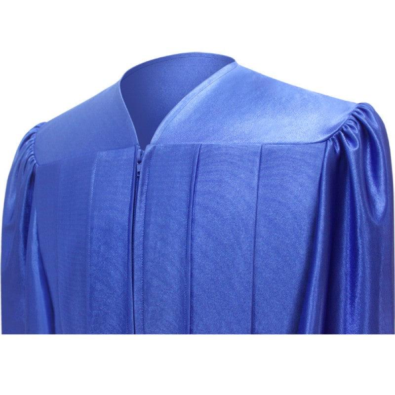 Shiny Royal Blue High School Cap & Gown - Graduation Gown and Cap