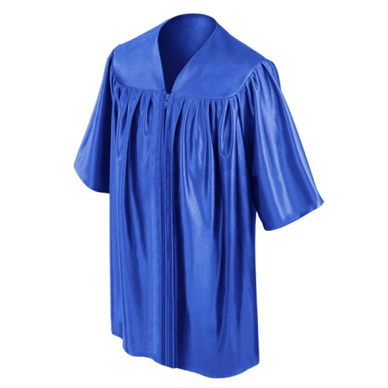 Shiny Royal Blue Kindergarten/Preschool Gown - Graduation Gown and Cap