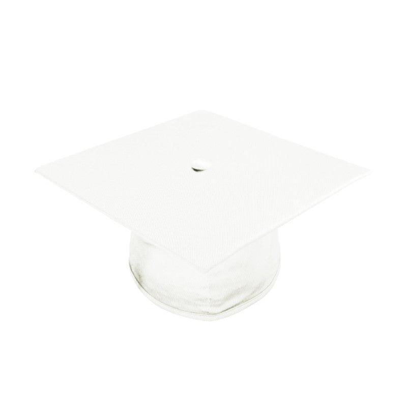 Shiny White Bachelors Cap & Gown - Graduation Gown and Cap