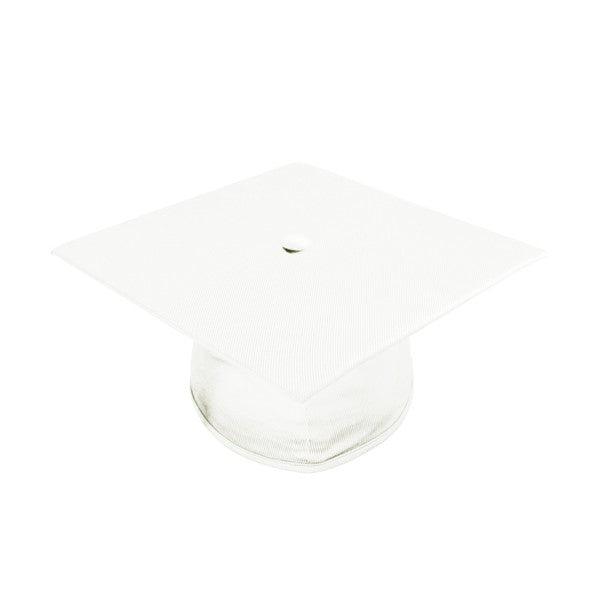 Shiny White Kindergarten/Preschool Cap - Graduation Gown and Cap