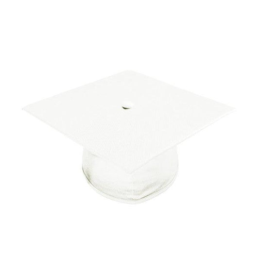Shiny White Kindergarten/Preschool Cap - Graduation Gown and Cap