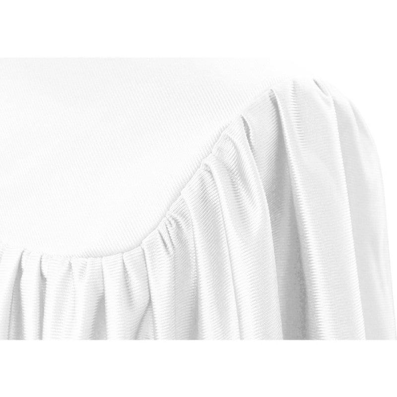 Shiny White Kindergarten/Preschool Cap & Gown - Graduation Gown and Cap