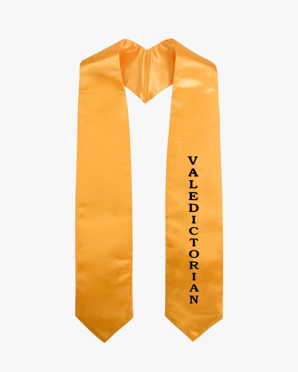 Gold Imprinted stole - 4 Styles Availble - Graduation Gown and Cap