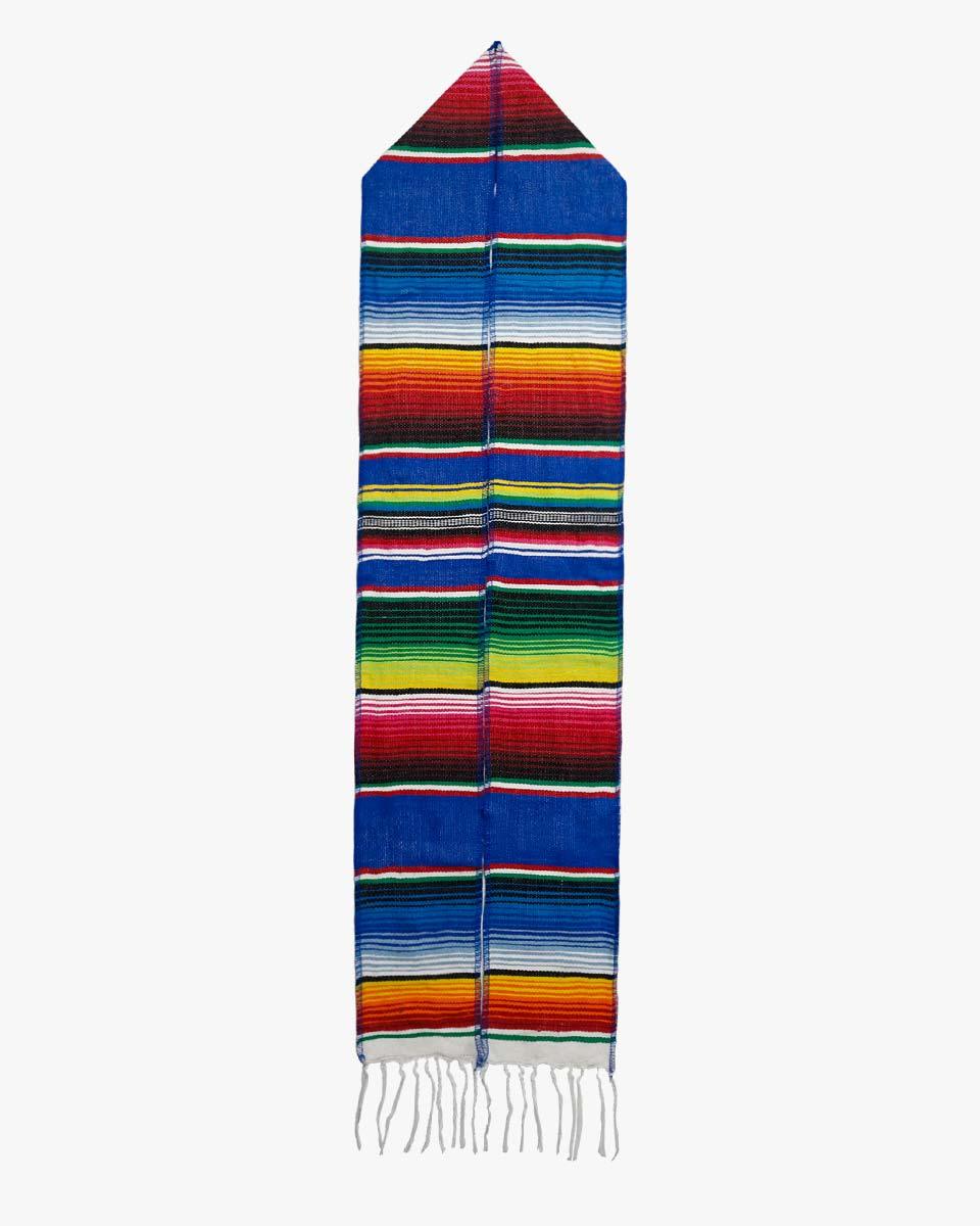 Mexican Serape Graduation Stole with White Tassel - 7 Colors Available - Graduation Gown and Cap